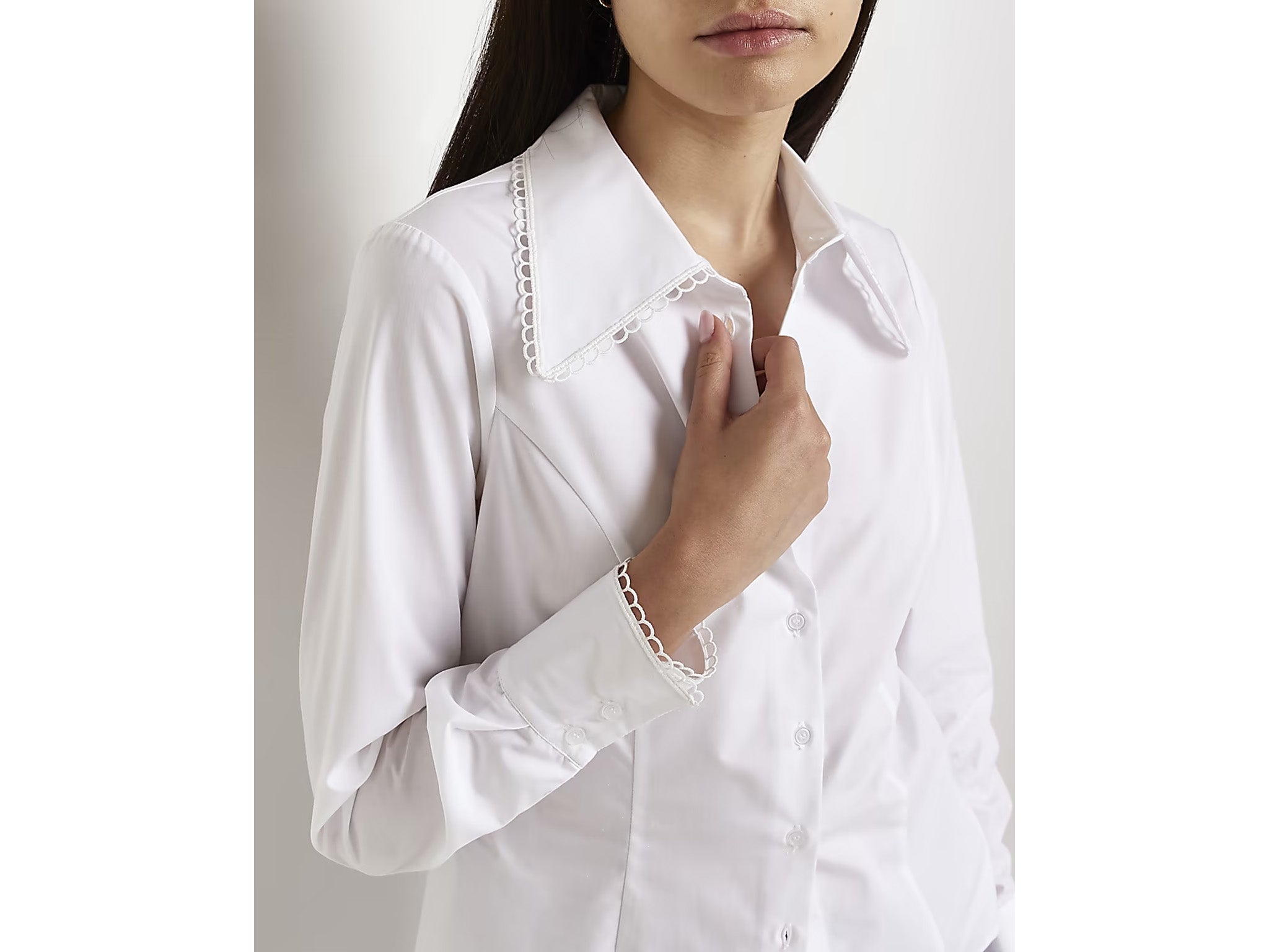 Women's crisp cheap white dress shirt